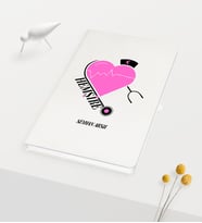 BK Gift Kişiye Özel Hemşire Temalı Beyaz Defter - 6