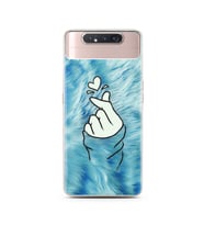 Parmak Tasarım Süper Şeffaf Silikon Telefon Kılıfı Samsung A80