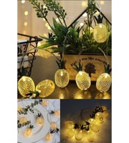 Dekoratif Pilli Pineapple Ananas Pilli Şerit Led Işık (1 Metre) (Karışık)