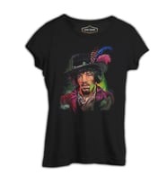 Jimi Hendrix Siyah Kadın Tshirt