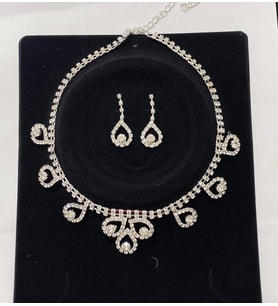 YAĞMUR AKSESUAR VE TAKI DÜNYASI ZARİF ABİYE SET (Gümüş)
