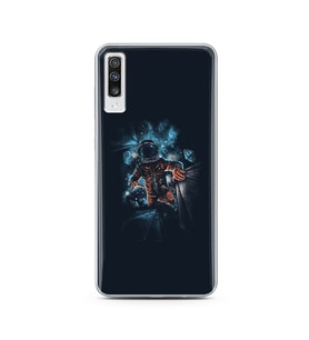 Uzay Boşluğu Tasarım Süper Şeffaf Silikon Telefon Kılıfı Samsung A70