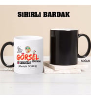 Görsel Sanatlar Öğretmeni Kupa Bardağı Sihirli (Beyaz)