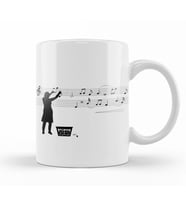 Notalı Müzik Notalar Komik Kupa Bardak Porselen