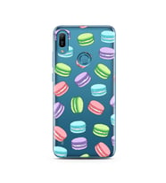 Macaron Tasarımlı Süper Şeffaf Silikon Telefon Kılıfı Huawei Y6 Prime (2019)