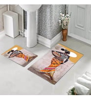 Banyo Halısı Ikili Klozet Takımı Kaymaz Tabanlı (60 xm x 100 cm + 40 cm x 60 cm) 