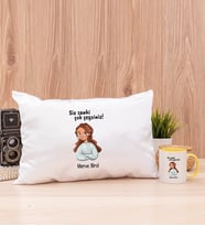 Siz Sanki Çok Şeysiniz Dikdörtgen Yastık ve Sarı Kupa Bardak