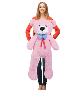 Peluş Ayı 110 Cm Dev Boy Tozpembe Aşık Ayı