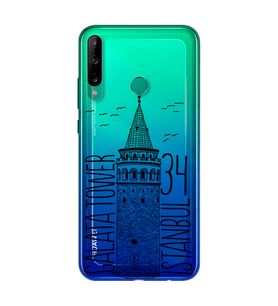 Galata Tasarımlı Süper Şeffaf Silikon Telefon Kılıfı Huawei P40 Lite E