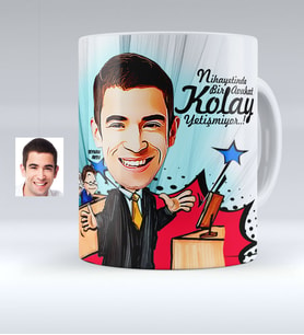 BK Gift Kişiye Özel Bay Avukat Karikatürlü Beyaz Kupa Bardak  3