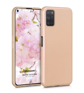Microsonic Matte Silicone Oppo A92 Kılıf Gold