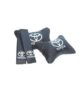 Toyota Rav 4 Koltuk başlığı uyumlu ortopedik yastık takımı ve kemer koruyucu kılıf - hediyelik set - Araca özel