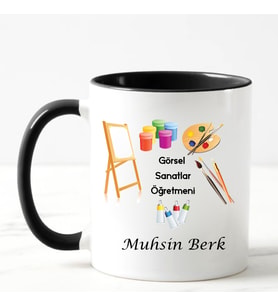 Görsel Sanatlar Öğretmeni Kupa Bardağı Siyah