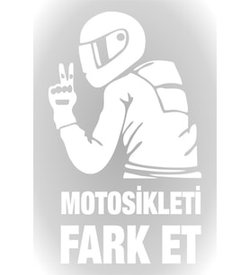 Motosikleti Fark Et Oto Araba Cam Motosiklet Sticker Beyaz 15CM