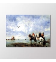 Arty Tablo Balıkçıl Kuşu Avı Cezayir 1865 Tablo (Karışık)
