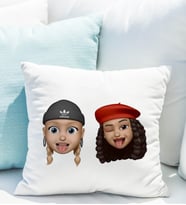 Emoji Kız Arkadaş Stiker Yastığı