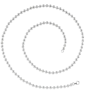 Gümüş Top Erkek Kolye Zincir Parlak 55cm 24gr 4mm msn19k