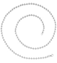 Gümüş Top Erkek Kolye Zincir Parlak 55cm 24gr 4mm msn19k