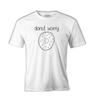 Donut Worry Beyaz Erkek Tshirt