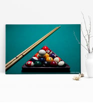 BK Gift Kişiye Özel Bilardo Temalı Kanvas Tablo (50x70cm.) 2
