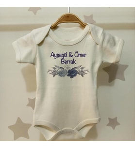 Anneler Gününe Özel İsimli Çıtçıtlı Bebek Body B11