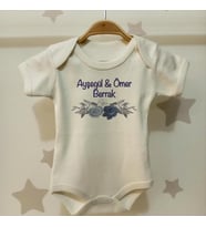 Anneler Gününe Özel İsimli Çıtçıtlı Bebek Body B11