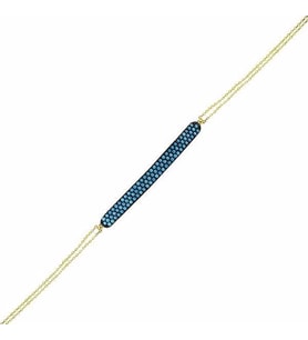 Bileklik Sıra Taşlı Mavi 2,24 Gram 14 Ayar Altın