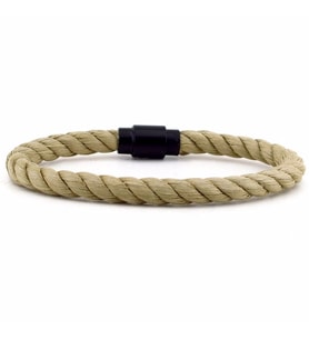KREM RENGİ KALIN HALATLI ERKEK BİLEKLİK BT017