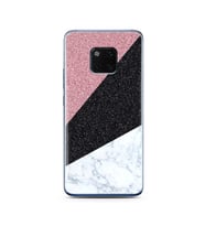 Üçgen Mermer Tasarımlı Süper Şeffaf Silikon Telefon Kılıfı Huawei Mate 20 Pro