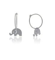 Söğütlü Silver Fil Modeli Küpe