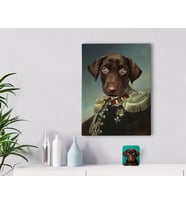 BK Gift Kişiye Özel Evcil Dost Rönesans Tasarımlı Kanvas Tablo 30x50cm-3