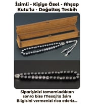 İsimli - Kişiye özel - İsime özel - Hematit Doğaltaş Tesbih