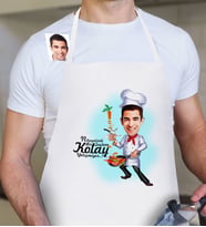 BK Gift Kişiye Özel Kolay Yetişmiyor Karikatür Beyaz Erkek Mutfak Önlüğü  3