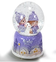 Winter Love Işıklı Müzikli Kar Küresi (Karışık)
