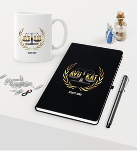 BK Gift Kişiye Özel Avukat Temalı Siyah Defter Kalem Kupa Seti - 1 (Model 1)