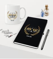 BK Gift Kişiye Özel Avukat Temalı Siyah Defter Kalem Kupa Seti - 1 (Model 1)