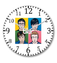 Blur Duvar Saati Bombeli Gercek Cam