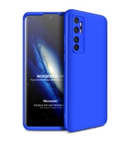 Microsonic Xiaomi Mi Note 10 Lite Kılıf Double Dip 360 Protective Mavi