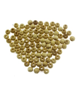 200 Adet 8mm (0,8cm) Ahşap Boncuk Delikli (Karışık)