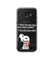 Snoopy Tasarımlı Süper Şeffaf Silikon Telefon Kılıfı Samsung A5 (2015)