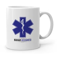 BK Gift Kişiye Özel Mesleki Eczane Beyaz Kupa Bardak  2