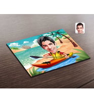 BK Gift Kişiye Özel Erkek Kanocu Karikatürlü Ahşap Puzzle-1