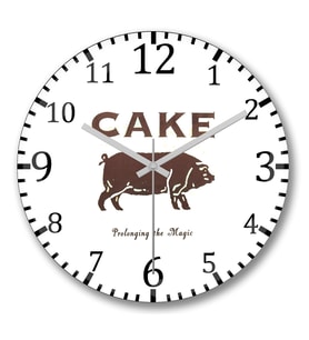Cake Duvar Saati Bombeli Gercek Cam