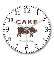 Cake Duvar Saati Bombeli Gercek Cam
