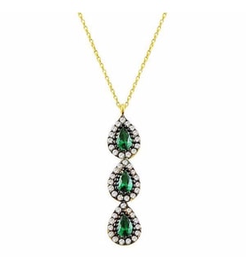 Kolye Damla Tria 2,38 Gram 14 Ayar Altın (Sarı)
