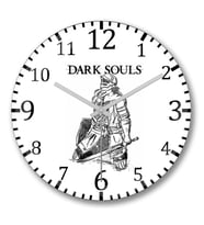 Dark Soul Duvar Saati Bombeli Gercek Cam