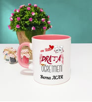 Mesajlı Drama Öğretmeni Kupa Bardak Pembe