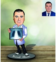 Kişiye Özel Doktor Tasarımlı Karikatür Ahşap Biblo Bay-4
