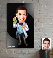 BK Gift Kişiye Özel Bay Kimya Mühendisi Karikatür Ahşap Tablo - 2