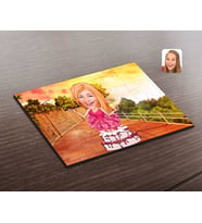 BK Gift Kişiye Özel Kadın Doğum Günü Karikatürlü Ahşap Puzzle-1